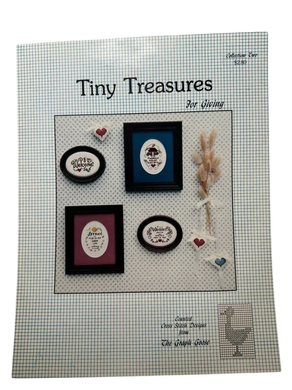 Vintage Tiny Treasures for Giving Cross Stitch Design Booklet 1984 Baby Wedding